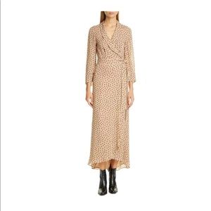 Gorgeous Ganni Georgette Dot Wrap Dress!